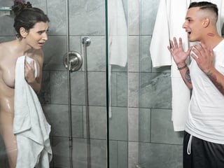 Busty shemale Korra Del Rio is fucked in the locker room