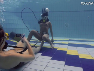 Hottest underwater chicks Adeline Gauthier is casting