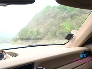 Summer fun and blowjob in the car with Amateur Nicole sucking cock