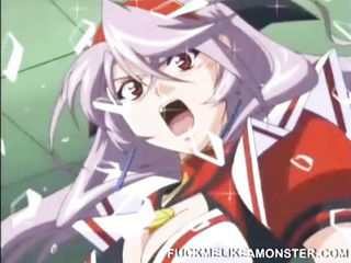 Weird anime ball busting teen smashes crotch