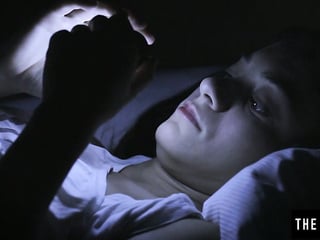 Naughty Sima B uses a handheld light to fuck her pussy