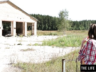 Tied up chick Mira V is rubbing her nice pussy