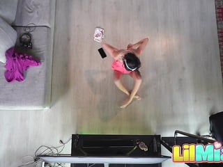 Lil Mia ceiling view masturbation