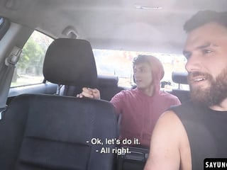 Horny Rodrigo El Santo fucks his very familiar passenger Sebas Gold