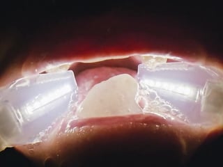 Rebel Rhyder plays with frozen cum