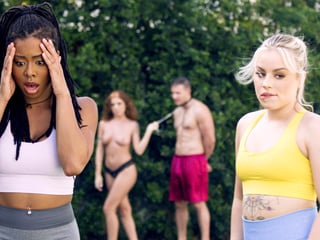 Big ass ebony MILF has a bisexual foursome with GF and neighbors