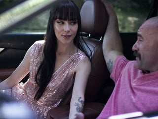 Suspicious stepfather fucks his stepsons big ass teen GF outdoors