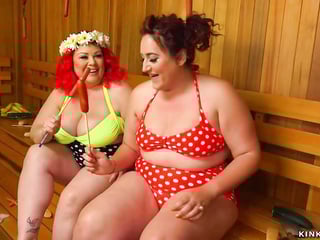 BBW slut waxing bound guy