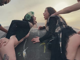 LYDIA & MONIKA Outdoor BJ & Anal Party