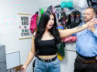 PAWG teen suspect big cocked in the backroom