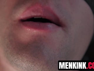 Dylan Knight hangs upside down begging for cum during cruel edging