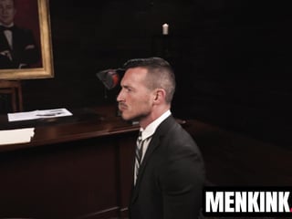 Lane Colten blackmails professor Derek Kage into hungry cock worship