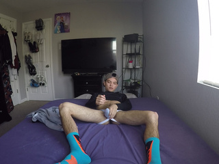 Baby Faced Kainan Strokes His Big Dick