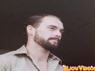 Classic homosexual studs ass bang hard in a wild threeway