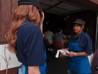 Waitress Breaks for BF's Big Sub