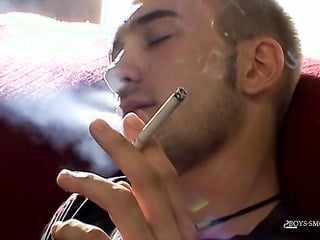 BoysSmoking: Jacob Wright showcase his sexy body and cock while hitting a cigar