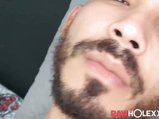 Big dicked hairy Latino Lonesome Leon looks amazing while masturbating