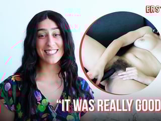 Ersties - Dark Haired Beauty Gets Off With a Large Dildo