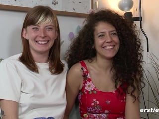 Ersties - Brunette Blaise Uses Her Fingers & a Vibrator To Make Mary Wet