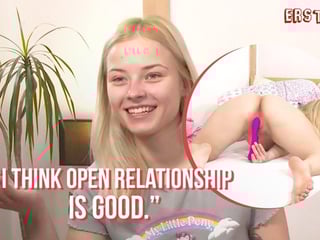 Ersties - Cute Blonde Babe From Ukraine Uses a Vibrator To Satisfy Her Desires