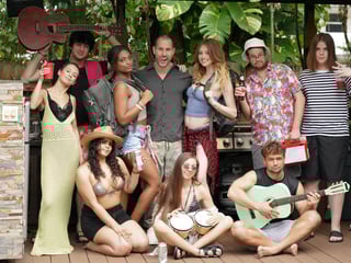 Backpackers Lucy Foxx and Rhae Woods Share Big Cock