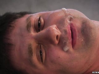 Femdom in lingerie pegging man sub