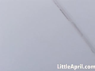 Hot petite teen masturbates