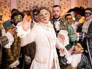 Prince Cummings pounds Cinderello's perfect hole at the ball.