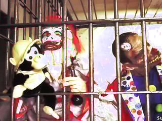 Group of clowns dp fuck petite babe