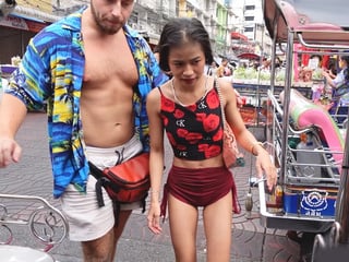 Very tiny Thai cutie picked up for a tuktuk ride to the hotel