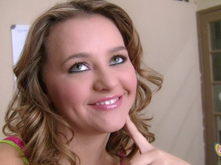 Alisa Ford, a petite Russian blonde teen, edges and teases on camera for a massive facial load!