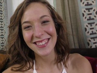 Watch Molly Manson tease and finger her tight young pussy in HD POV