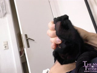 Caught with pantyhose and get footjob HD-MP4