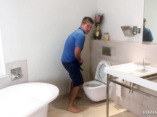 Upcoming Brazzers Scene: Caught Jerking Off - Louise Lee