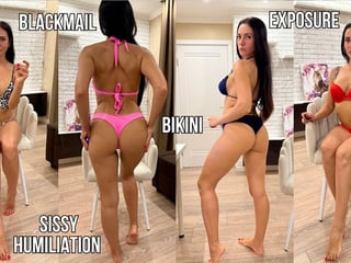 Sissy Exposed & Addicted: Bikini Brainwash by Your Cruel Goddess