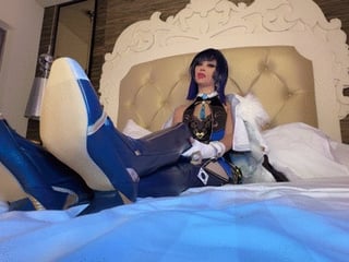 Yelan - Genshin Impact cosplay - Foot fetish