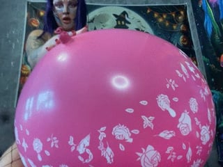 halooween anal play and sittopop big balloon