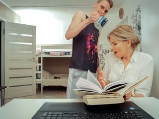 TUTOR4K. Lucky fellow manages to fuck gorgeous lady who is his tutor