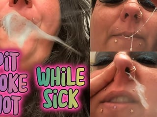 Malory Knox Gives You Her Nasty Flu – Phlegm, Smoke & Coughing Straight in Your Face