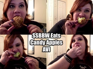 SSBBW Eats Candy Apples (AVI)