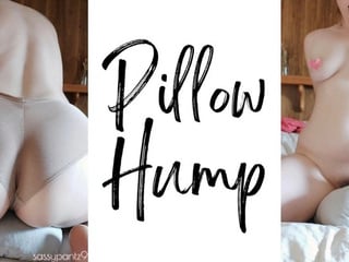 Pillow Hump - A pillow humping scene featuring Ass Spreading, Pussy Rubbing, Small Tits & Hairy Bush ft MILF Sassypantz