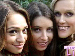 LICENSED TO LICK - Sara Luvv Lesbian 3Way In Woods
