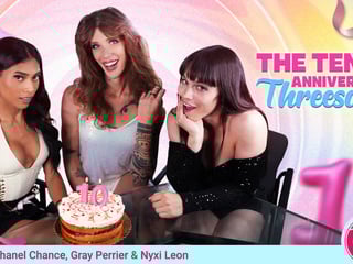 TGIRLS PORN - The Tenth Anniversary Threesome