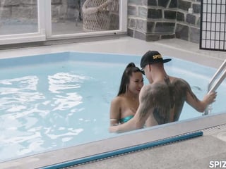 Asian Babe Polly Pons Couldnt Resist From Pool Boy Huge Dick