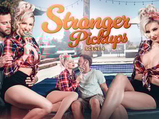 Big Tit Blonde Kenzie Taylor Lures Man into Poolside Suck