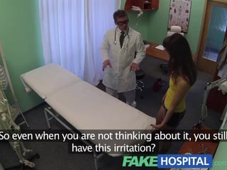 Doctor's Cock Cures Brunette's Itchy Pussy