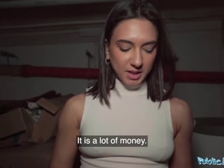 Brunette Student Cums on Stranger's Cock