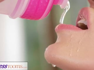 Gym MILF Deepthroats Instructor's Cock