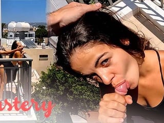 Steamy Balcony Bang with Spanish Exhibitionists