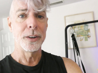 ManPuppy: Richard Lennox Jerks His Cock While Being Toy Fucked On Cam